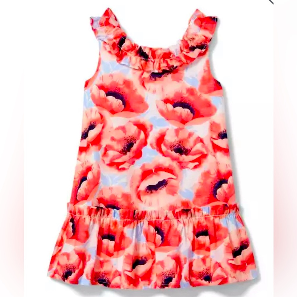 Janie and Jack Poppy Print Ruffle Dress, size 2T